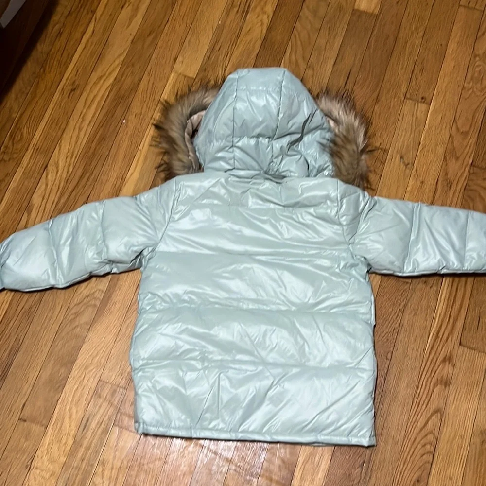2024 Baby Girls and Boys Winter Warm Hooded Fur Trim Zipper Snows set - Picture 5 of 7